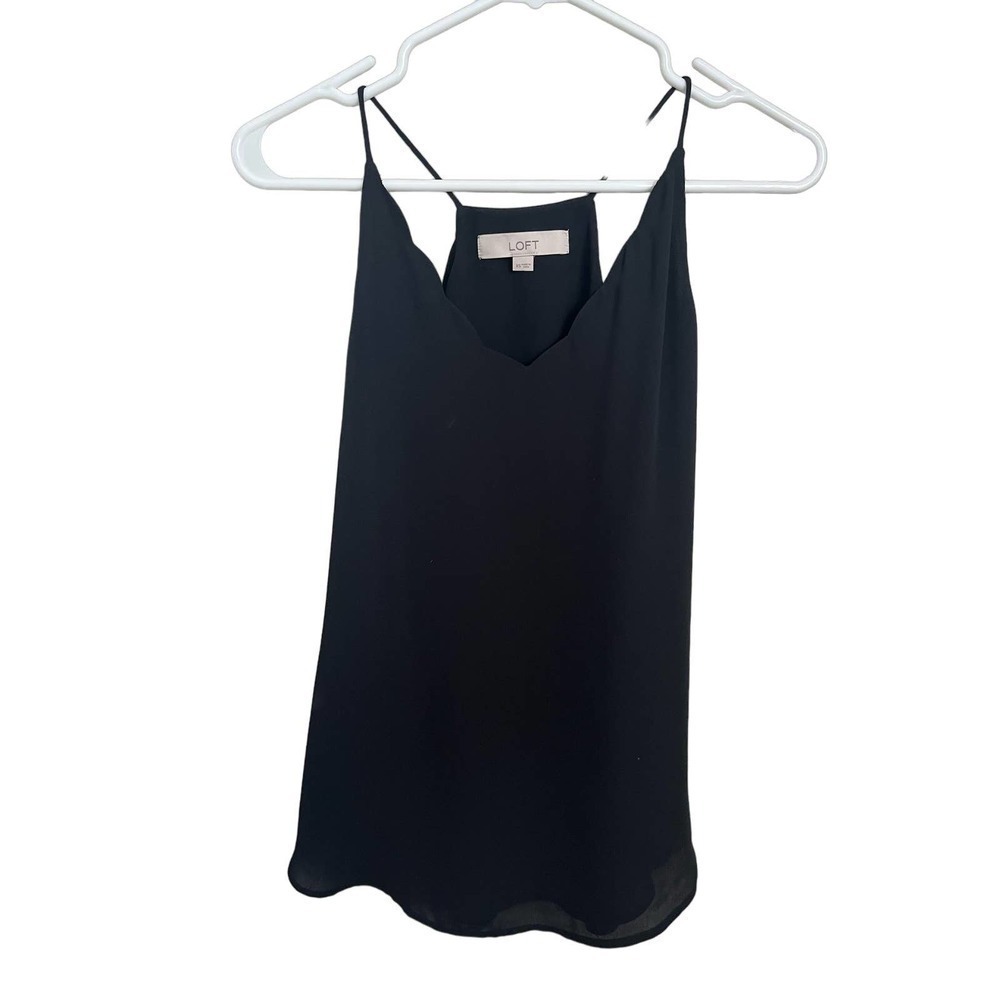 Loft Black Flowy Tank Top Size XS​​​​​​​​​​​​​​​​​